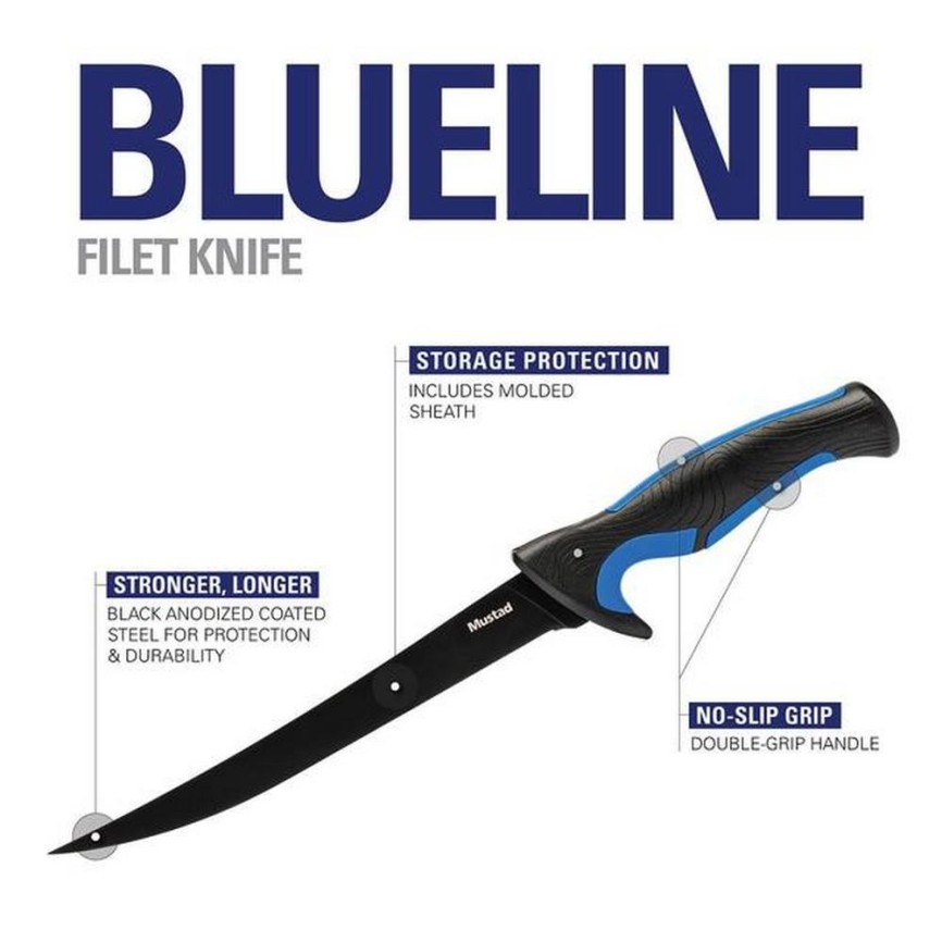 MUSTAD 6 FILLET KNIFE 15 CM BLUE - Fillet knives/kits