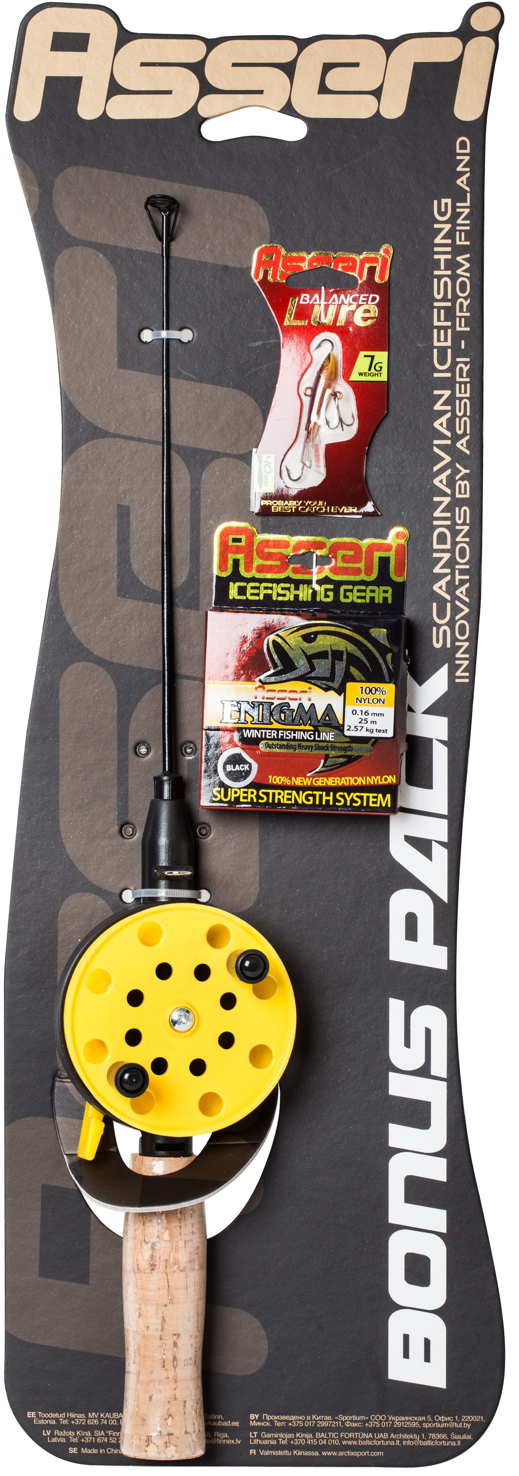 NOKOMPLEKTĒTA ZIEMAS MAKŠĶERE ICE FISHING COMBO WITH LURE ASSERI