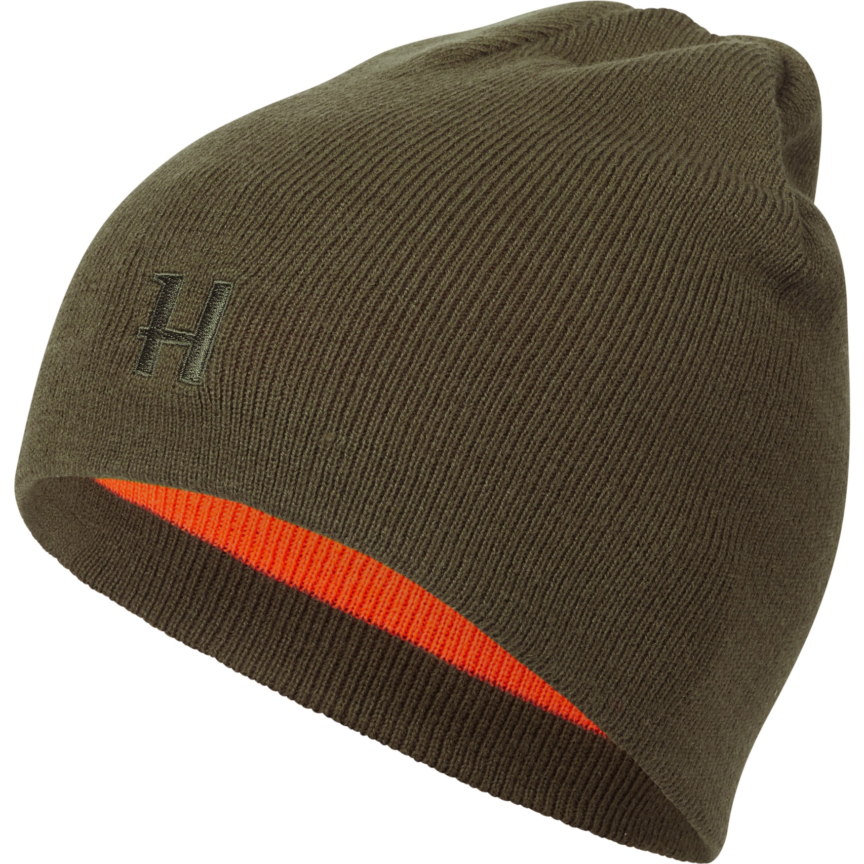 HÄRKILA REVERSIBLE BEANIE WILLOW GREEN/ORANGE