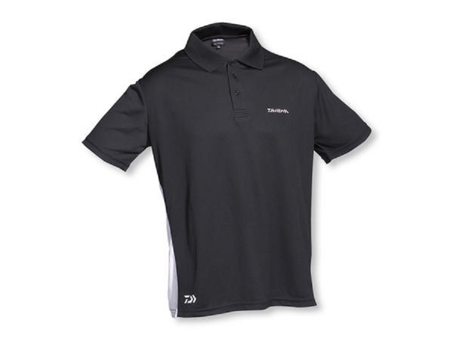 DAIWA D-VEC POLO SHIRT BLACK/WHITE