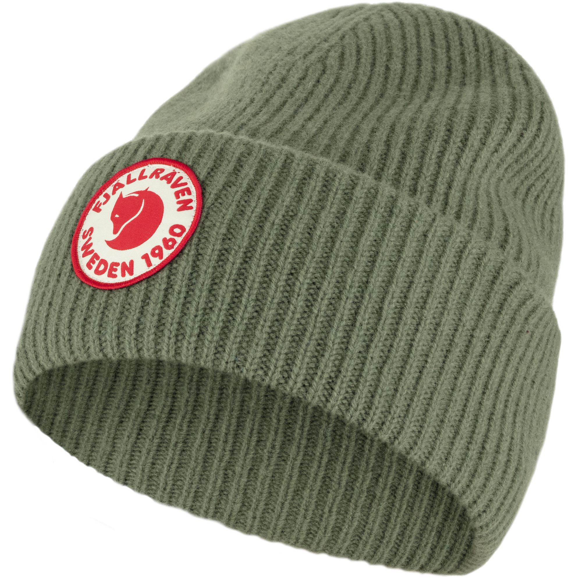 FJÄLLRÄVEN 1960 LOGO HAT ШЕРСТЯНАЯ ШАПКА CAPER GREEN