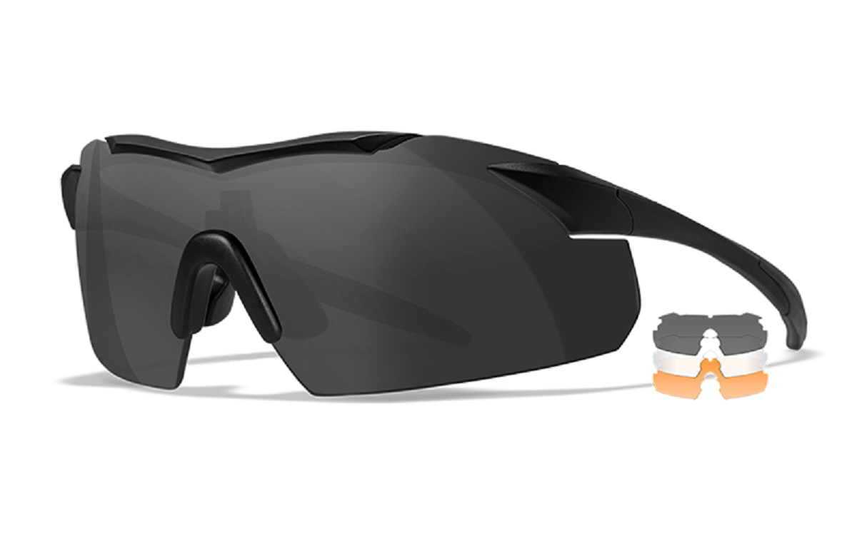 ТАКТИЧЕСКИЕ ОЧКИ WILEYX VAPOR COMM 2.5 GREY/CLEAR/RUST MATTE BLACK FRAME