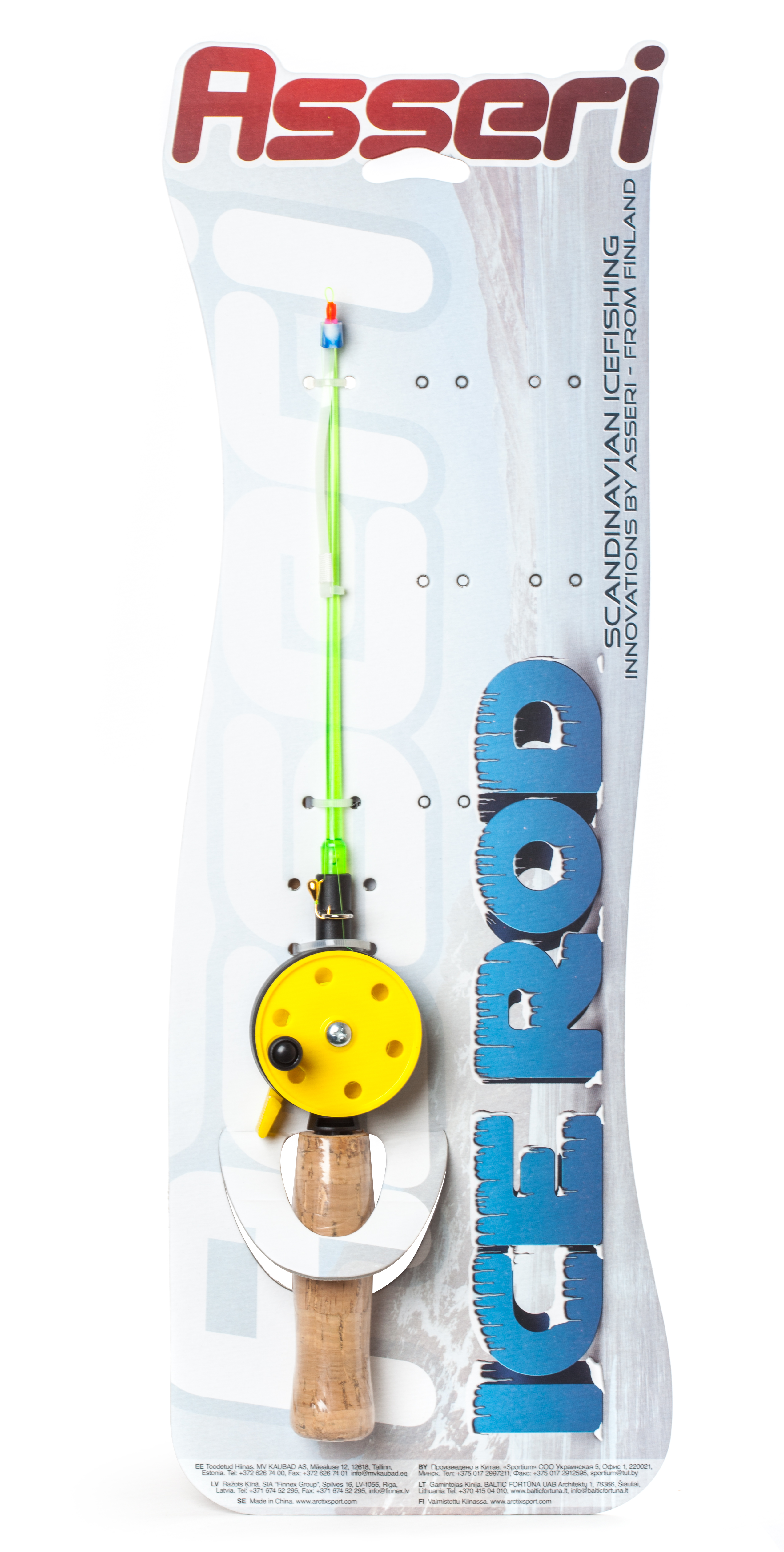 APRĪKOTA ZIEMAS MAKŠĶERE ASSERI ICE ROD SET WITH MORMYSHKA