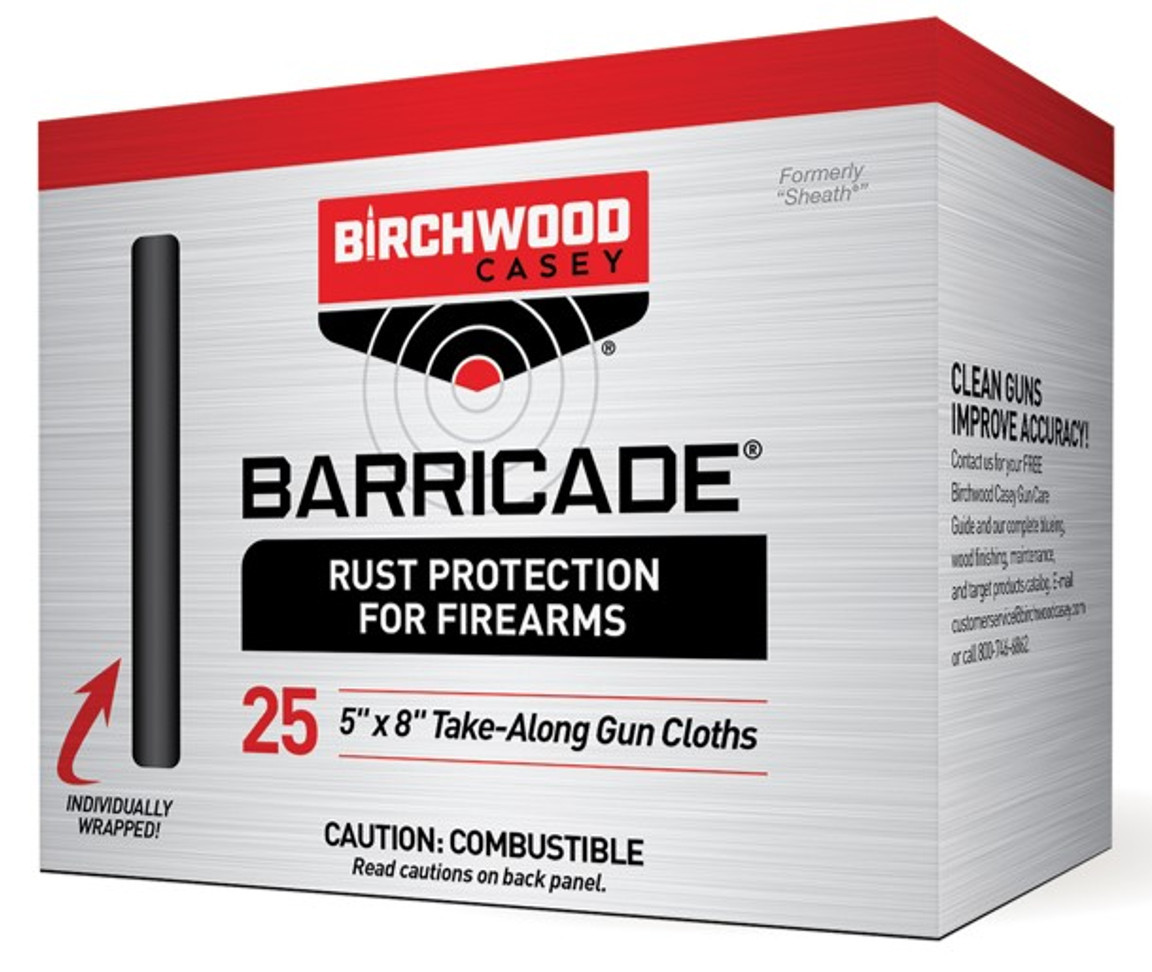 BIRCHWOOD CASEY BARRICADE RUST PROTECTION WIPES 25 PCS