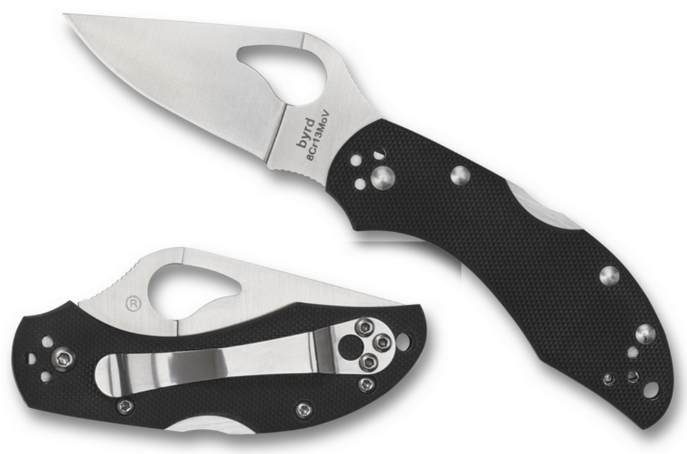 СКЛАДНОЙ НОЖ SPYDERCO BYRD ROBIN 2 BLACK G-10 PLAINEDGE