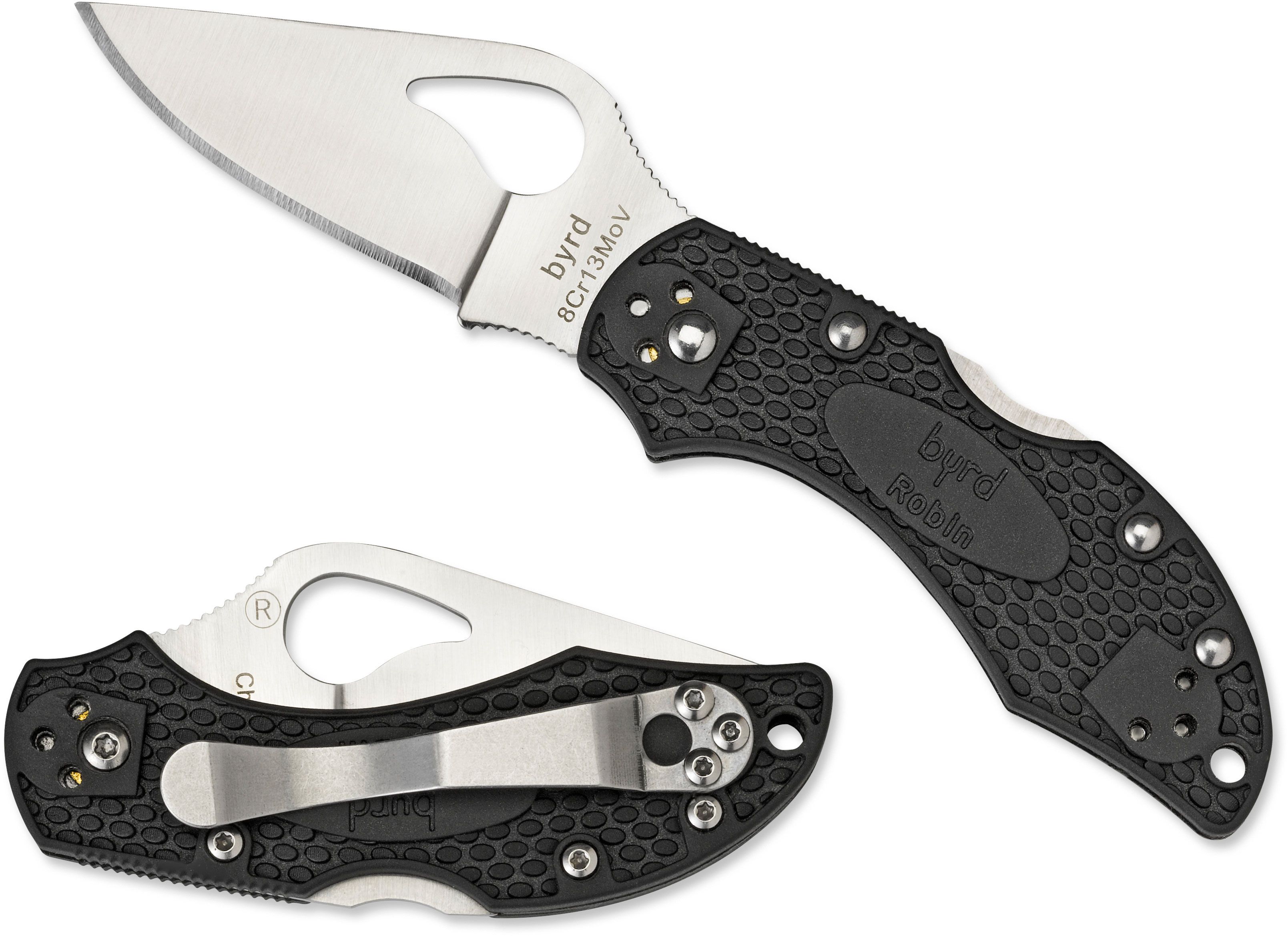 SALIEKAMAIS NAZIS SPYDERCO BYRD ROBIN 2 FRN PLAIN EDGE