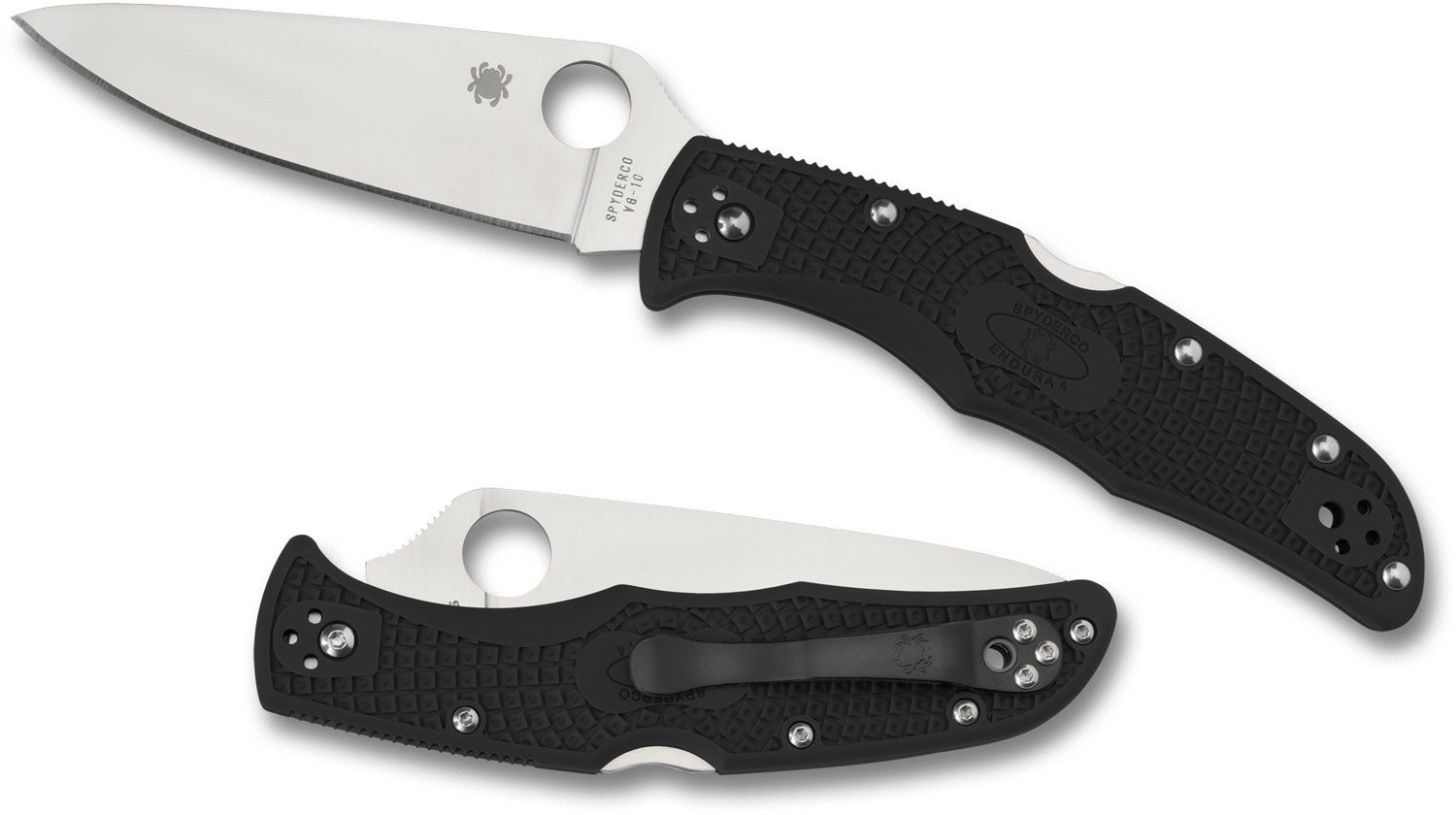 СКЛАДНОЙ НОЖ SPYDERCO ENDURA 4 BLACK FLAT GROUND PLAINEDGE