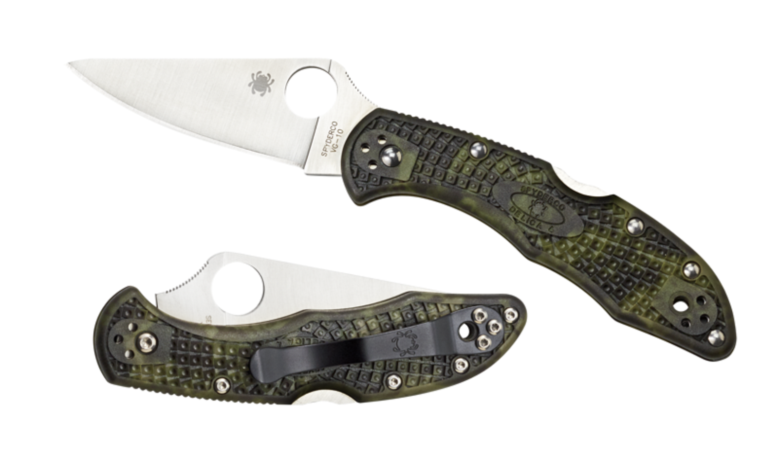 СКЛАДНОЙ НОЖ PYDERCO DELICA 4 ZOME FLAT GROUND GREEN PLAIN EDGE