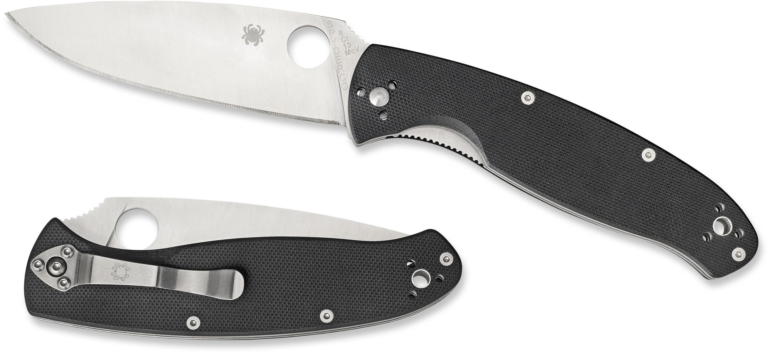SALIEKAMAIS NAZIS SPYDERCO RESILIENCE G-10 KNIFE PLAINEDGE