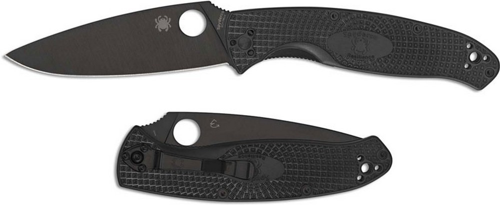 SALIEKAMAIS NAZIS SPYDERCO RESILIENCE LTW BK PLN BK FRN KNIFE