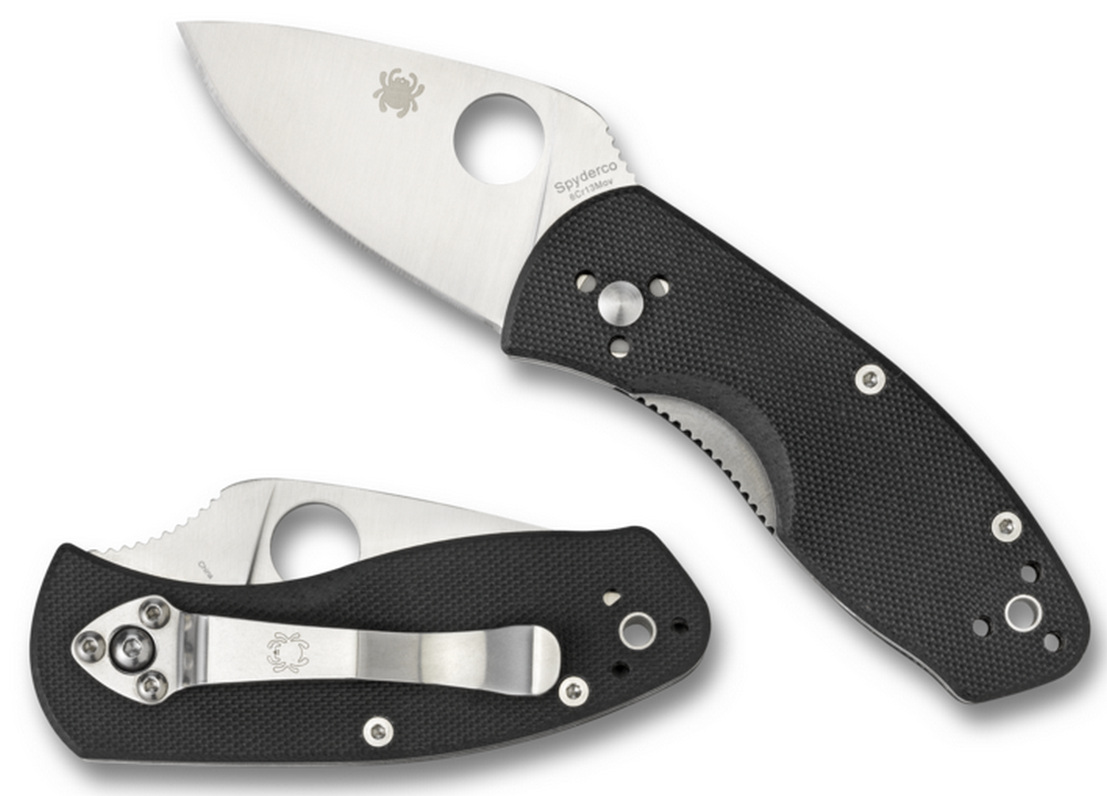 SPYDERCO AMBITIOUS G-10 PLAINEDGE FOLDING KNIFE