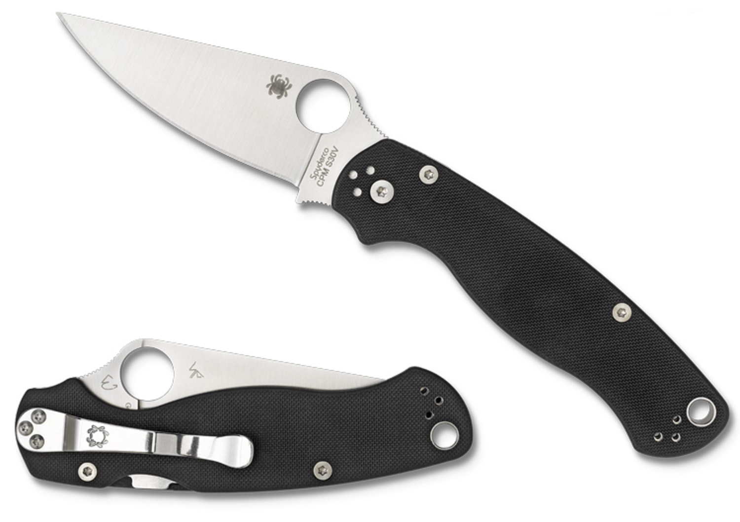 СКЛАДНОЙ НОЖ SPYDERCO PARA MILITARY 2 G-10 BLACK PLAINEDGE