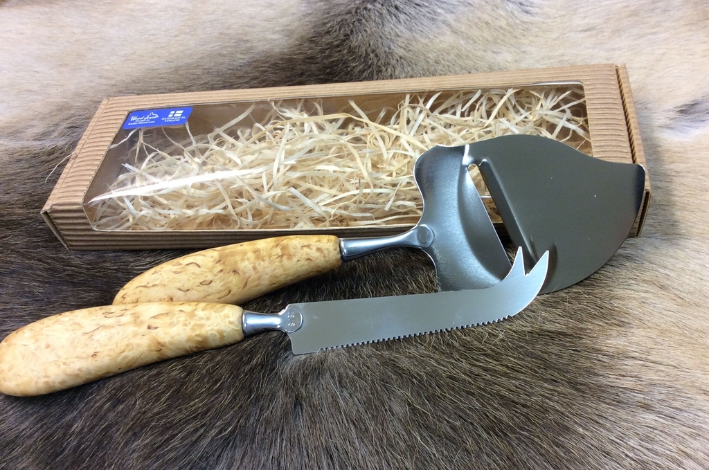 SIERA NAŽU KOMPLEKTS WOOD JEWEL CHEESE SERVERS IN A GIFT BOX