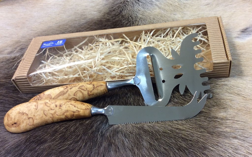 SIERA NAŽU KOMPLEKTS WOOD JEWEL CHEESE SERVERS ELK IN A GIFT BOX
