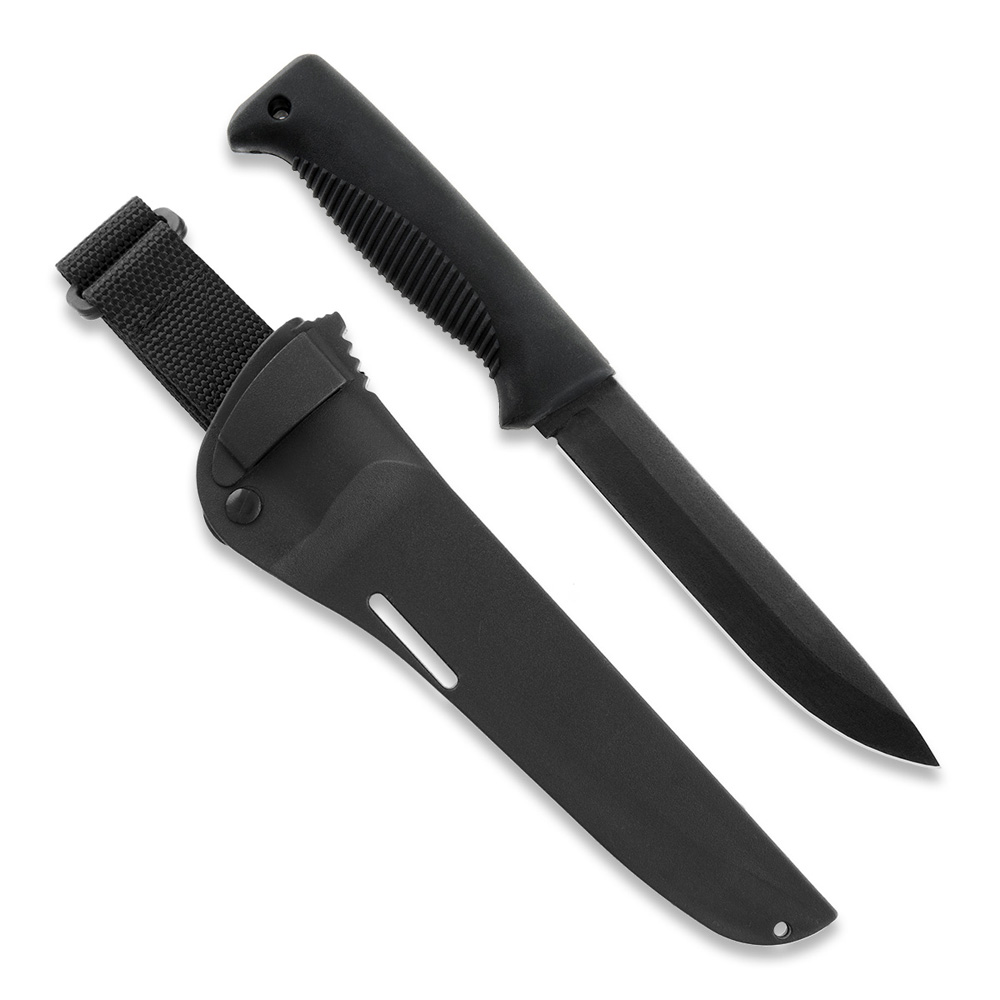 PELTONEN M95 KNIFE BLACK CERACOTE COMPOSITE SHEATH BLACK 