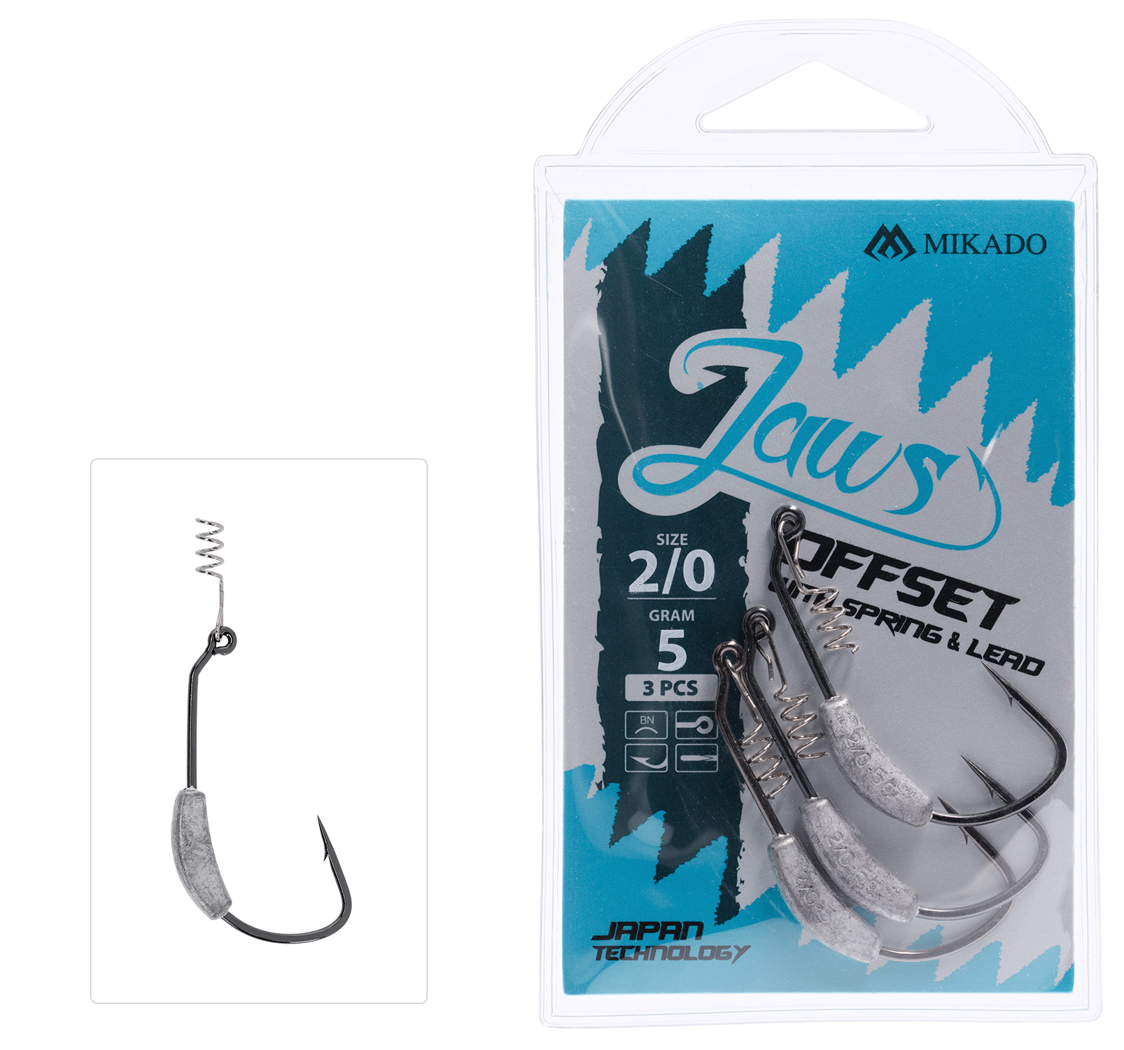 MIKADO JAWS OFFSET HOOK 4/0 3 PCS - Hooks