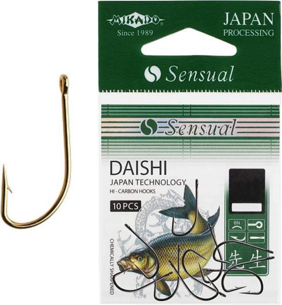 MIKADO SENSUAL DAISHI HOOK GOLD 10 PCS