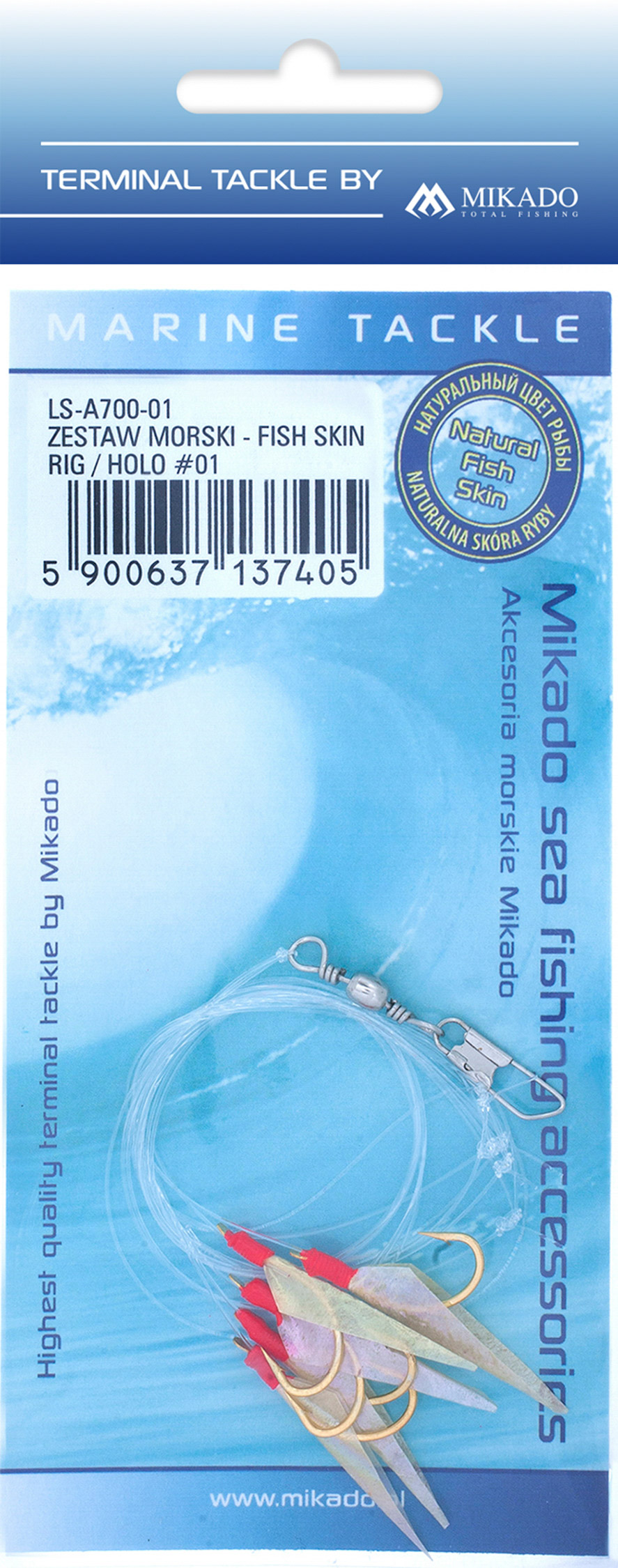 NORVĒĢIJAS APRĪKOJUMS MIKADO FISH SKIN RIG #4