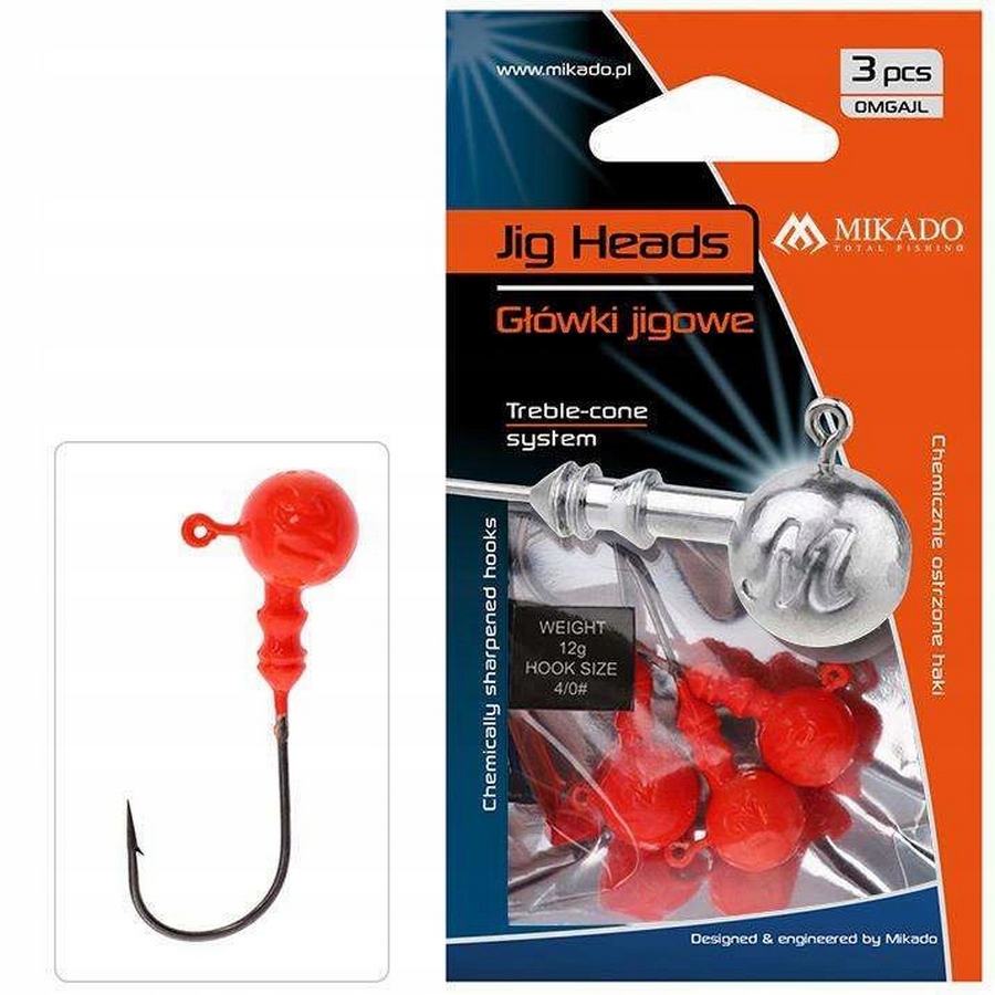 MIKADO ABARDEEN JIG HEAD ORANGE 12 G