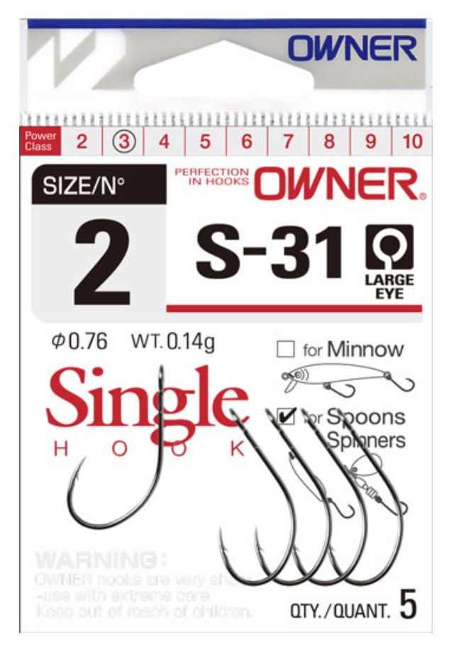 OWNER ST-36 TREBLE HOOKS