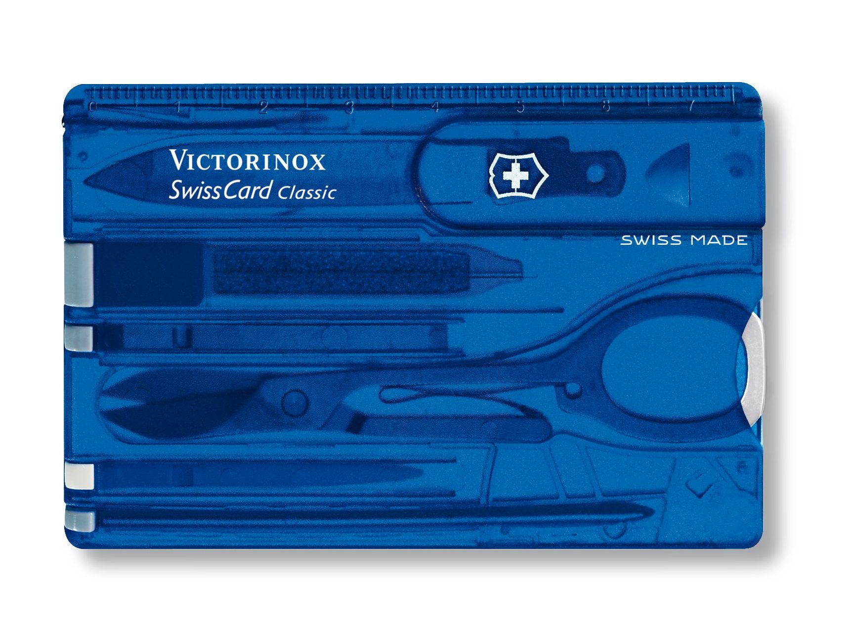 SALIEKAMAIS NAZIS VICTORINOX SWISSCARD CLASSIC, ZILS, CAURSPĪDĪGS
