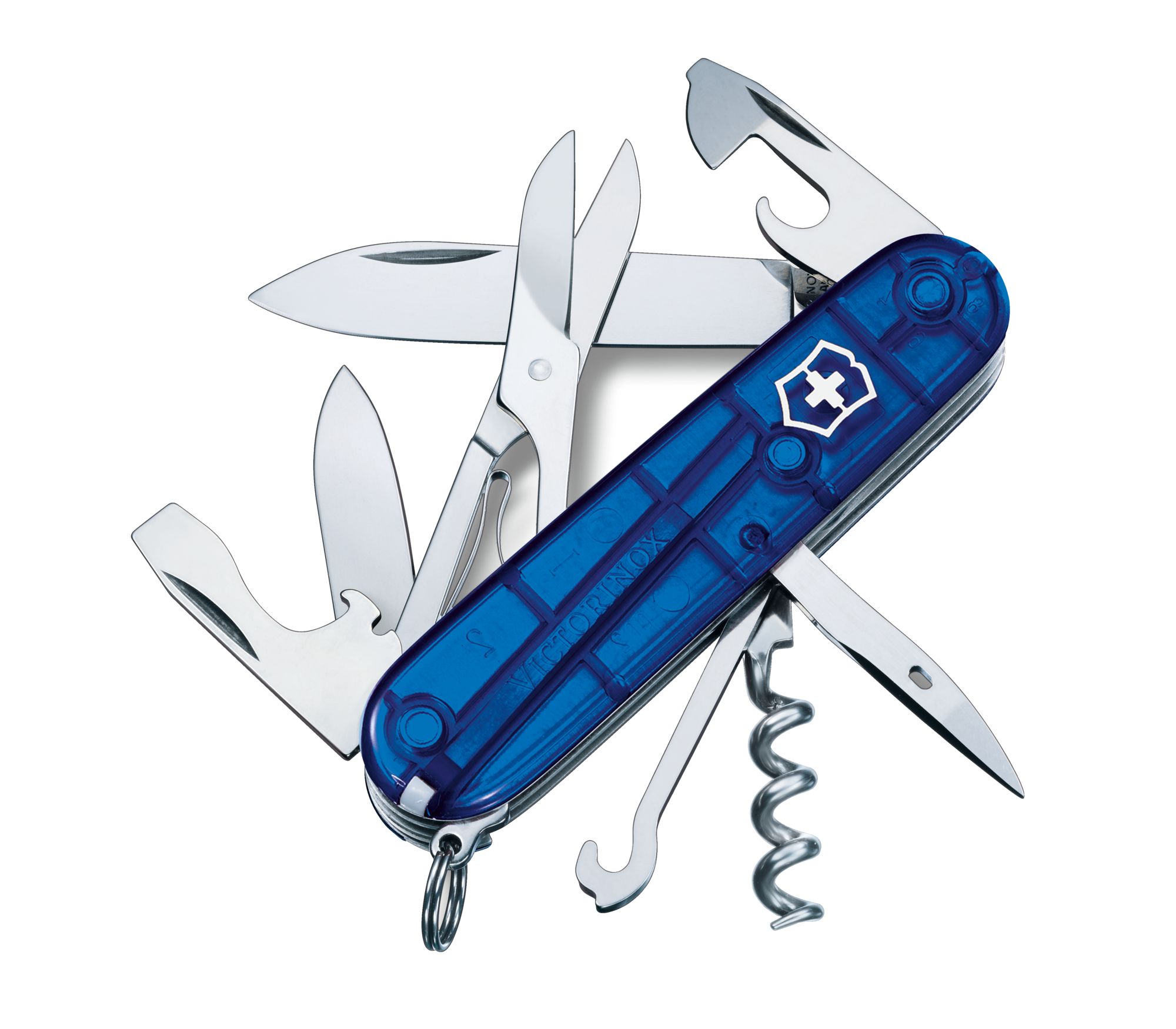 SALIEKAMAIS NAZIS VICTORINOX CLIMBER IN BLUE TRANSPARENT