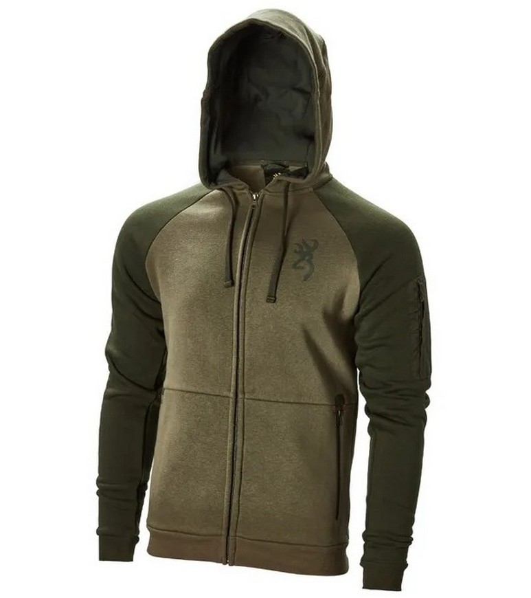 BROWNING SWEATSHIRT ZIP SNAPSHOT TWO TONES GREEN