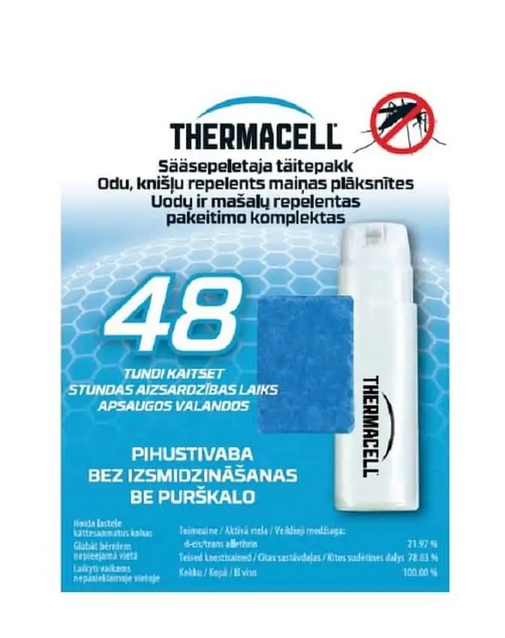 КОМПЛЕКТ ДЛЯ ЗАПРАВКИ ФУМИГАТОРА THERMACELL (48 ЧАСОВ)