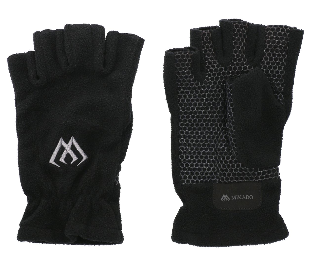 MIKADO FLEECE FISHING GLOVES BLACK