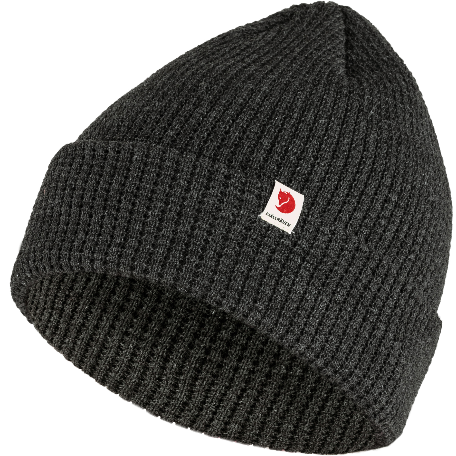 FJÄLLRÄVEN TAB HAT ЛЁГКАЯ ВЯЗАНАЯ ШАПКА DARK GREY