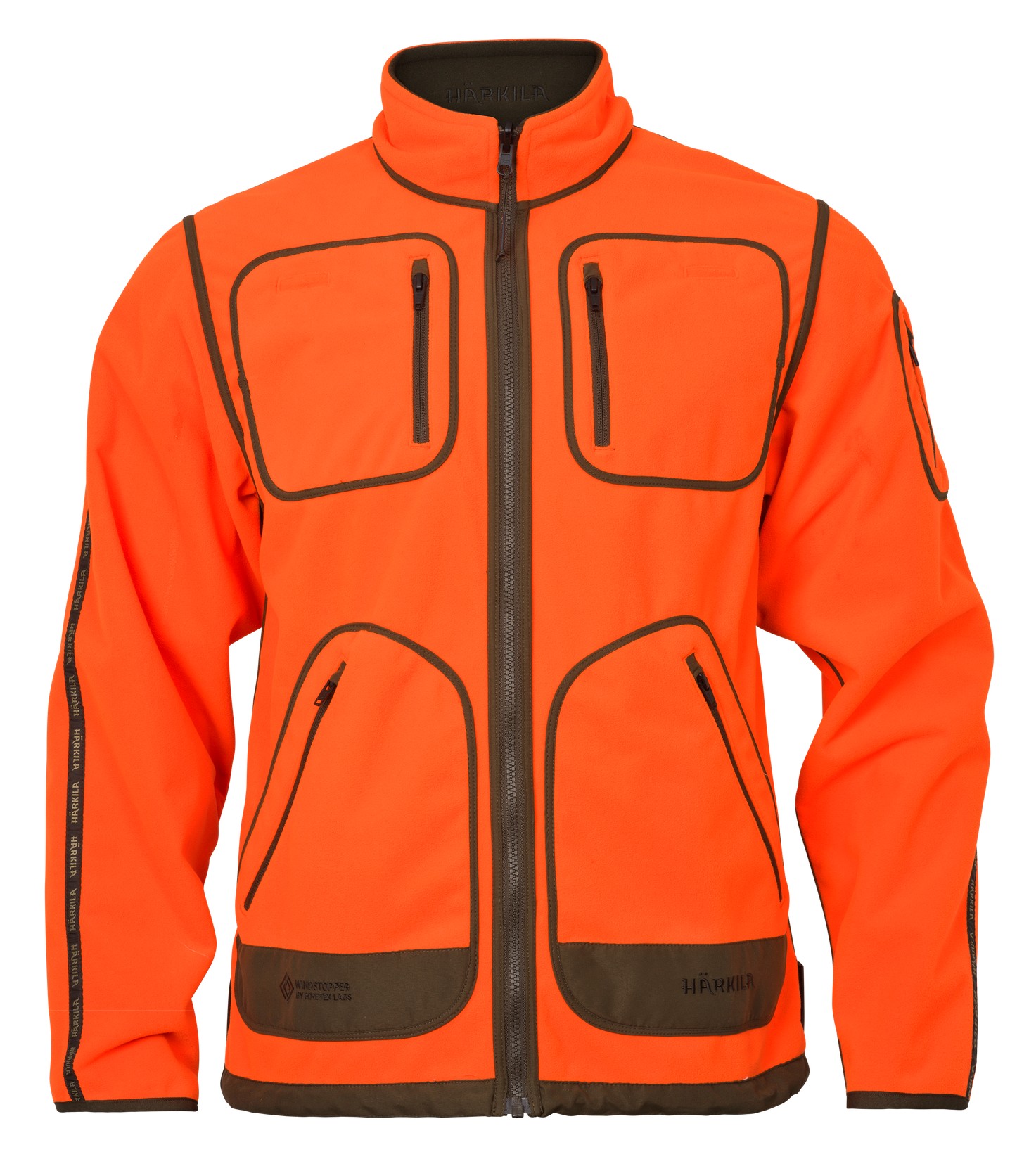 HÄRKILA KAMKO FLEECE JACKET ORANGE BLAZE/WILLOW GREEN