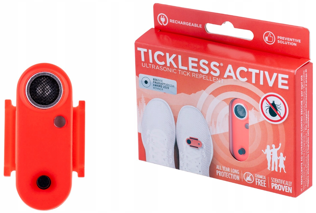 ULTRASKAŅAS REPELENTU IERĪCE TICKLESS ACTIVE SARKANA (USB)
